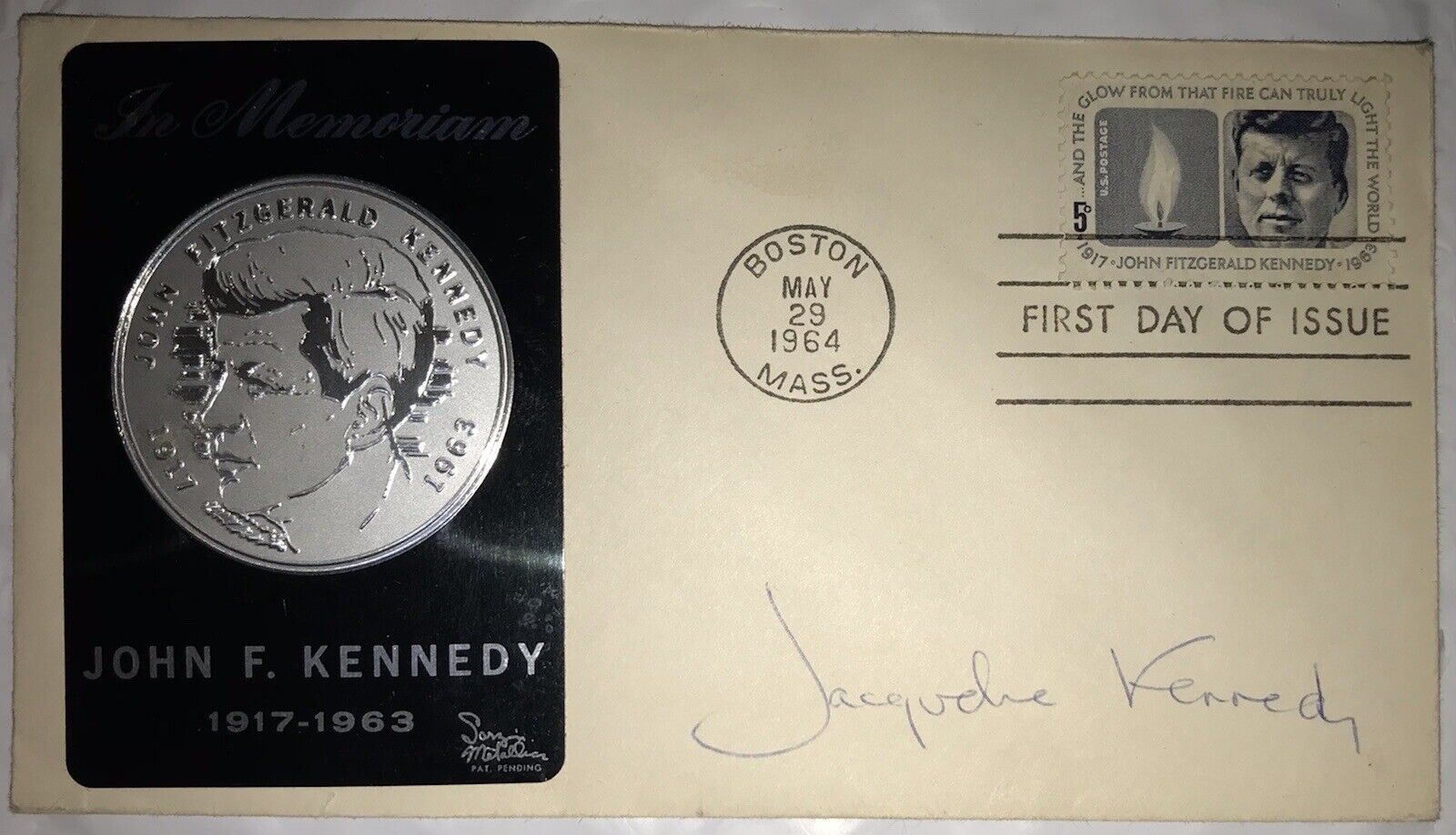 VERY RARE Jacqueline Kennedy Signed FDC JFK Assassination Dallas 11/22/63 Jackie