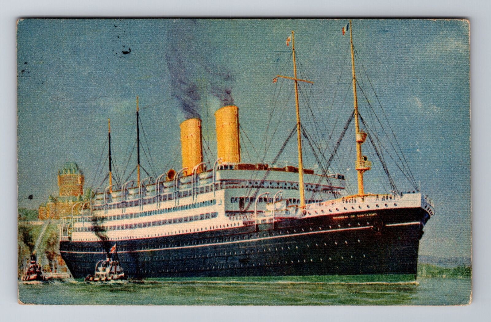 Empress Of Scotland, Ship, Transportation, Antique, Vintage Souvenir Postcard