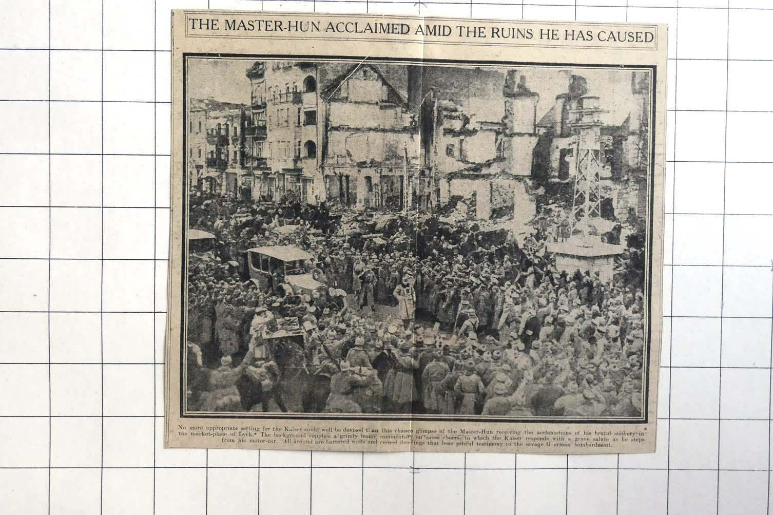 1915 The Master Hun Acclaimed By Brutal Soldiery In The Marketplace Of Lyck