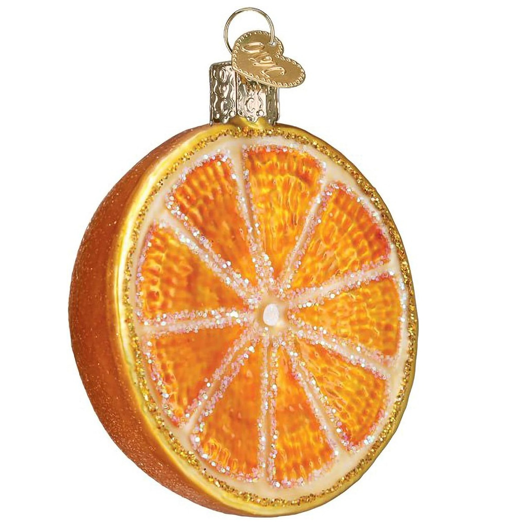 Old World Christmas 28130 Blown Glass Hanging Ornament, Orange 3 Inches