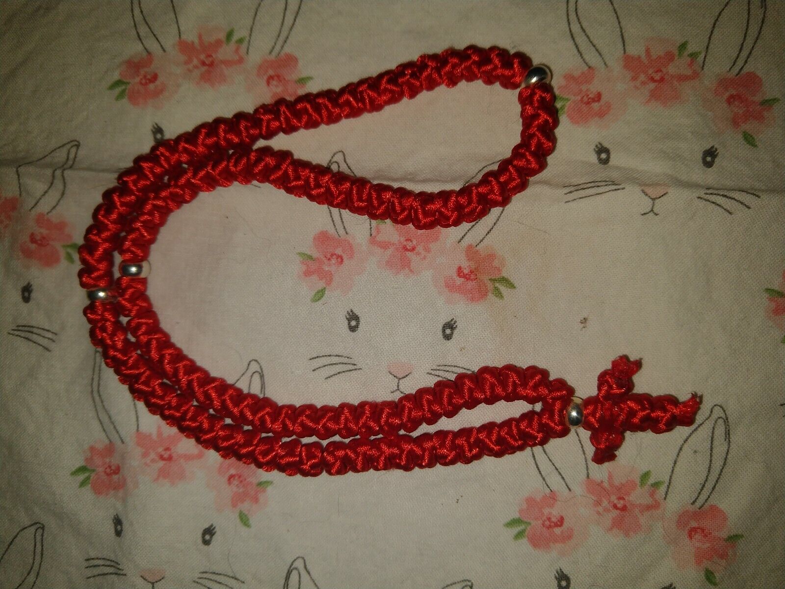 100 knot prayer rope red