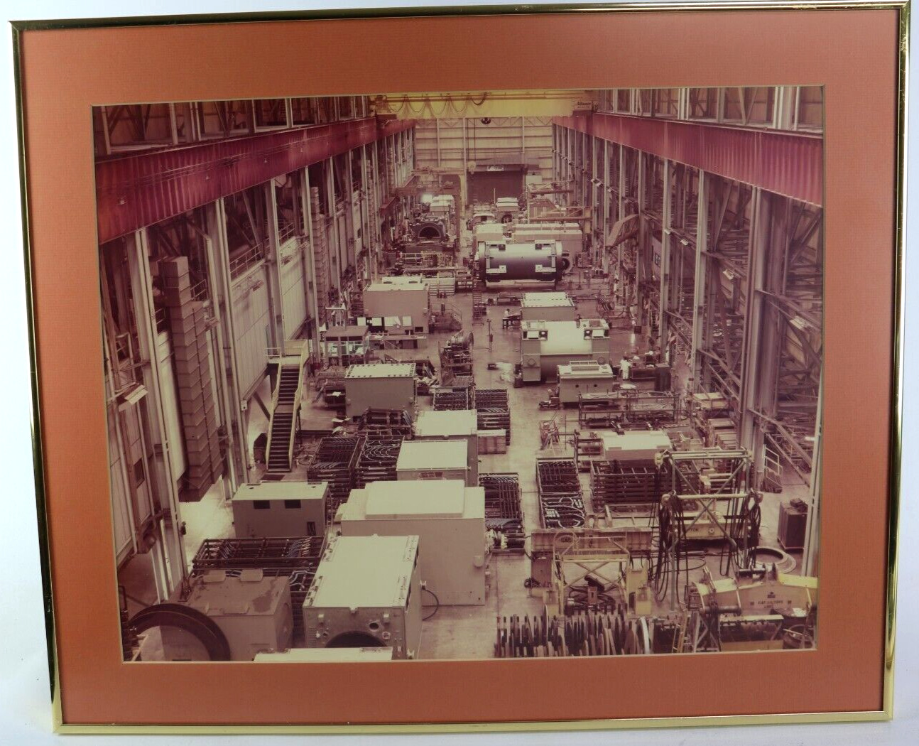 Vintage 74' General Electric Plant Framed Photo Print Daytona Beach FL 19.5x23.5