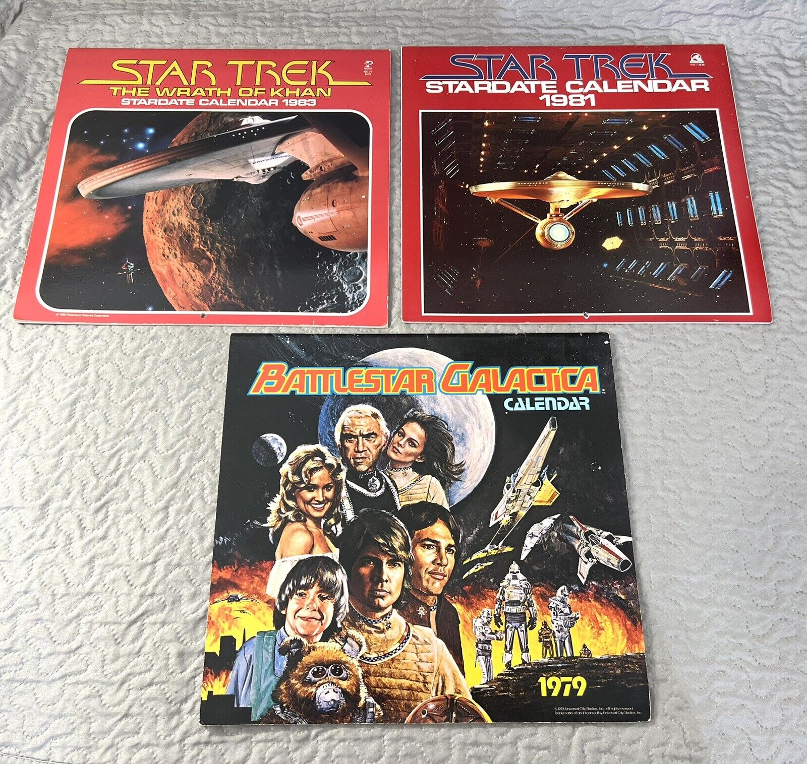 Vintage Star Trek Wall Calendars~1979, 1981  & 1983