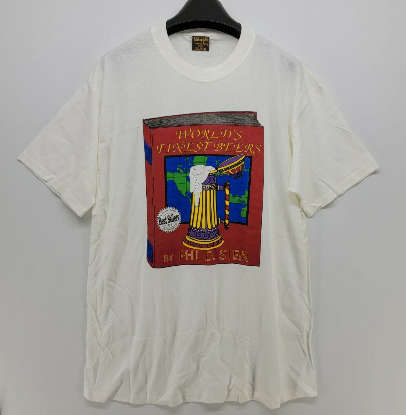 VTG Touch of Gold 1993 Worlds Finest Beers T-Shirt Size XL Brew Spring Ford USA