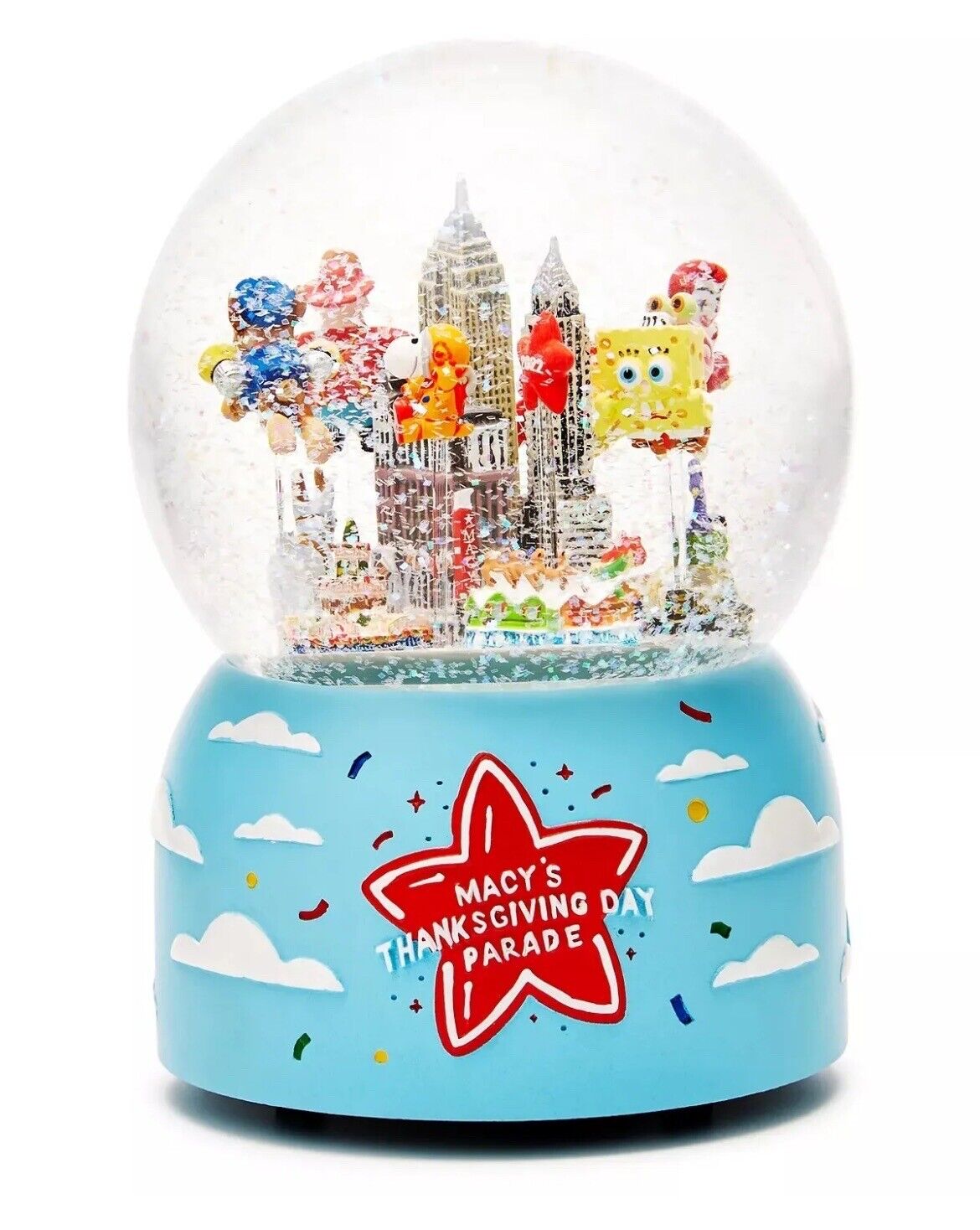 Macy\'s Thanksgiving Day Parade 2022 Snow Globe NIB Musical Home for the Holidays