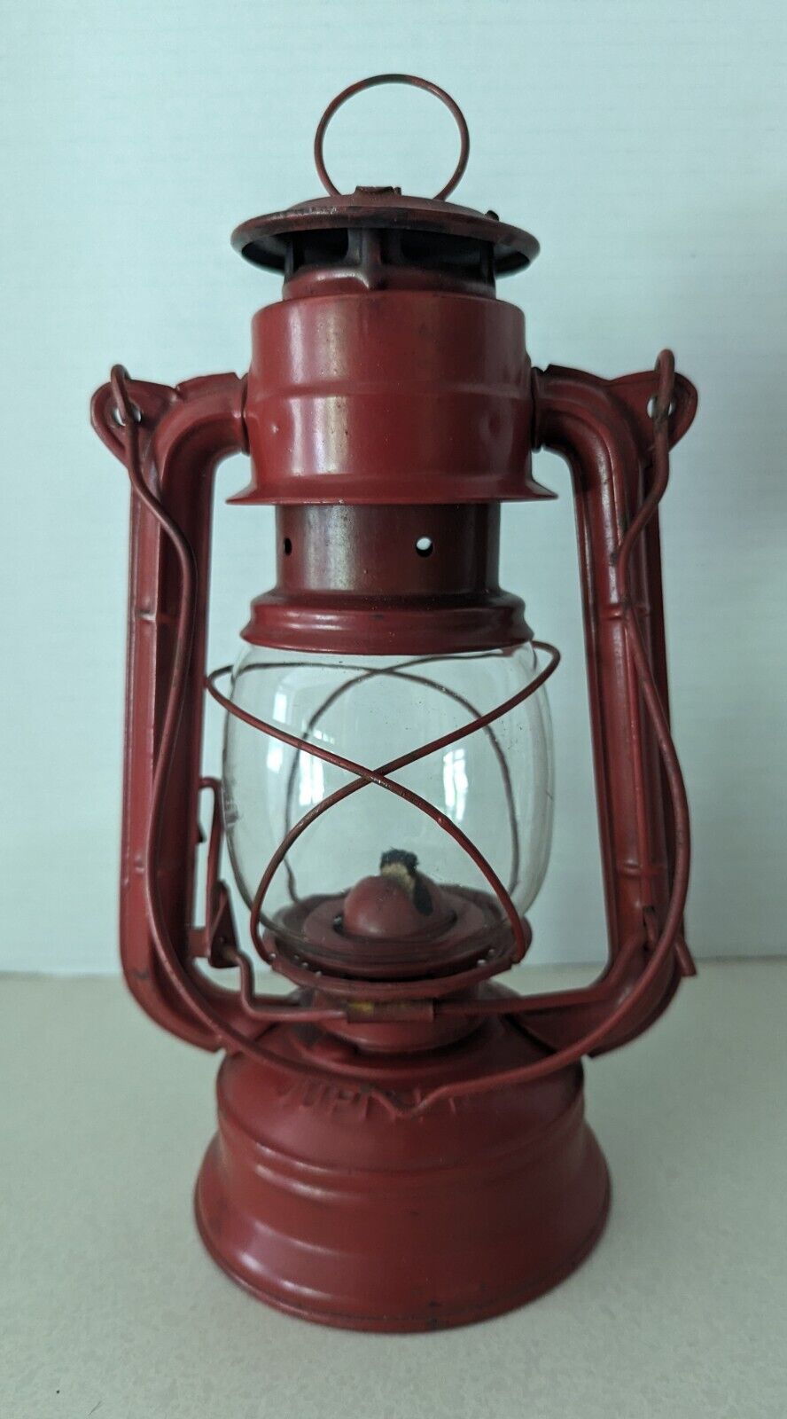 Vintage Jupiter-1 Red Kerosene lantern w/Original Glass Globe Made in Poland