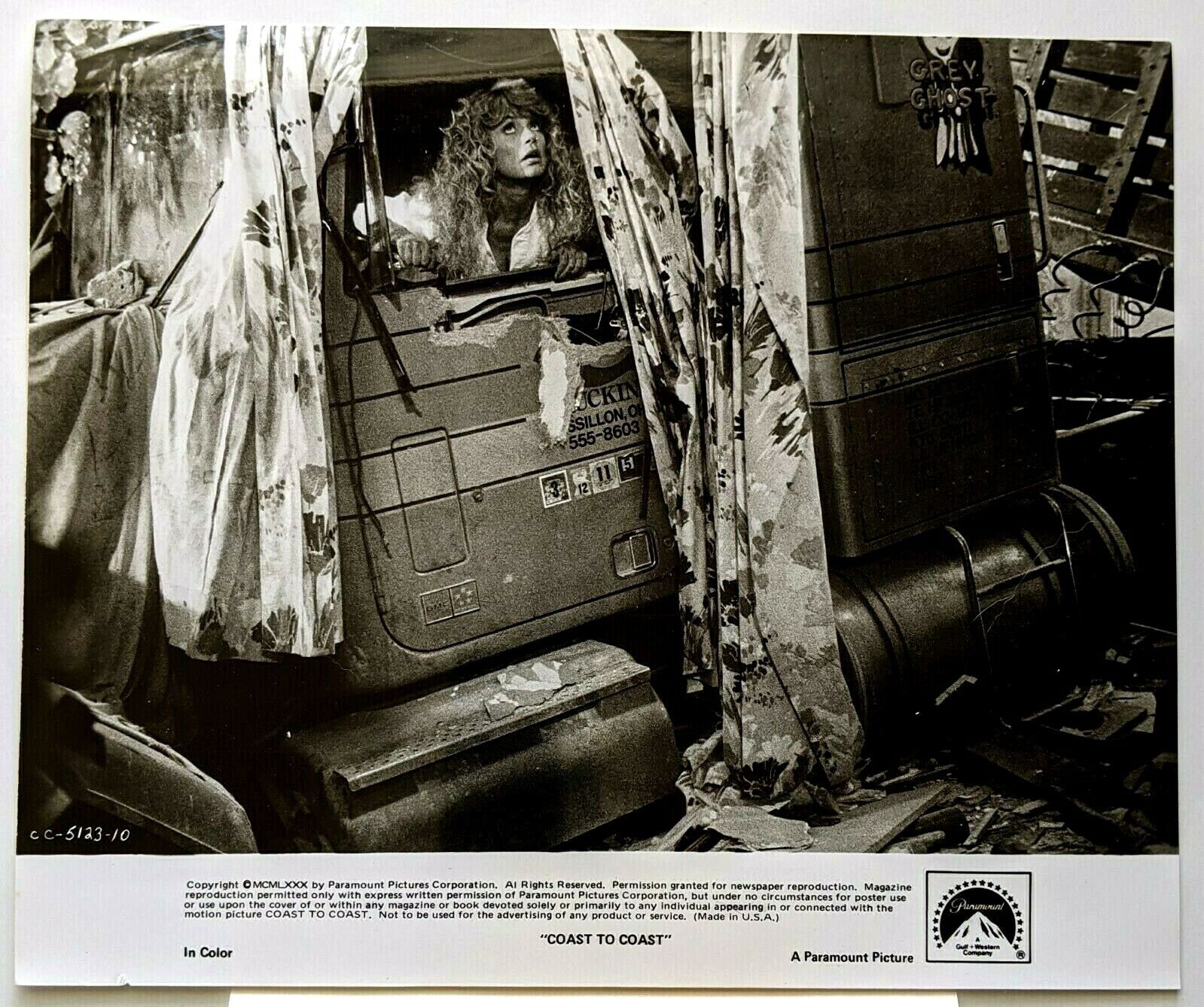 1980 Coast to Coast Dyan Cannon Rom Com Vtg Press Photo Movie Still Semi Truck