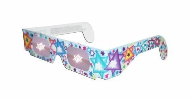 Pk of 100 Holographic Glasses See a STAR of DAVID at Every Bright Point of Light