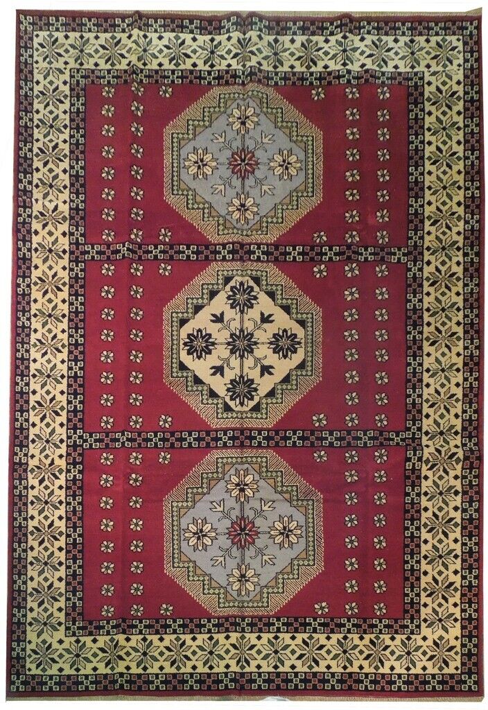 10 x 15 Kazak Red Tribal Inspired Pattern 10' 2'' x 14' 6'' Handmade Rug B-71041
