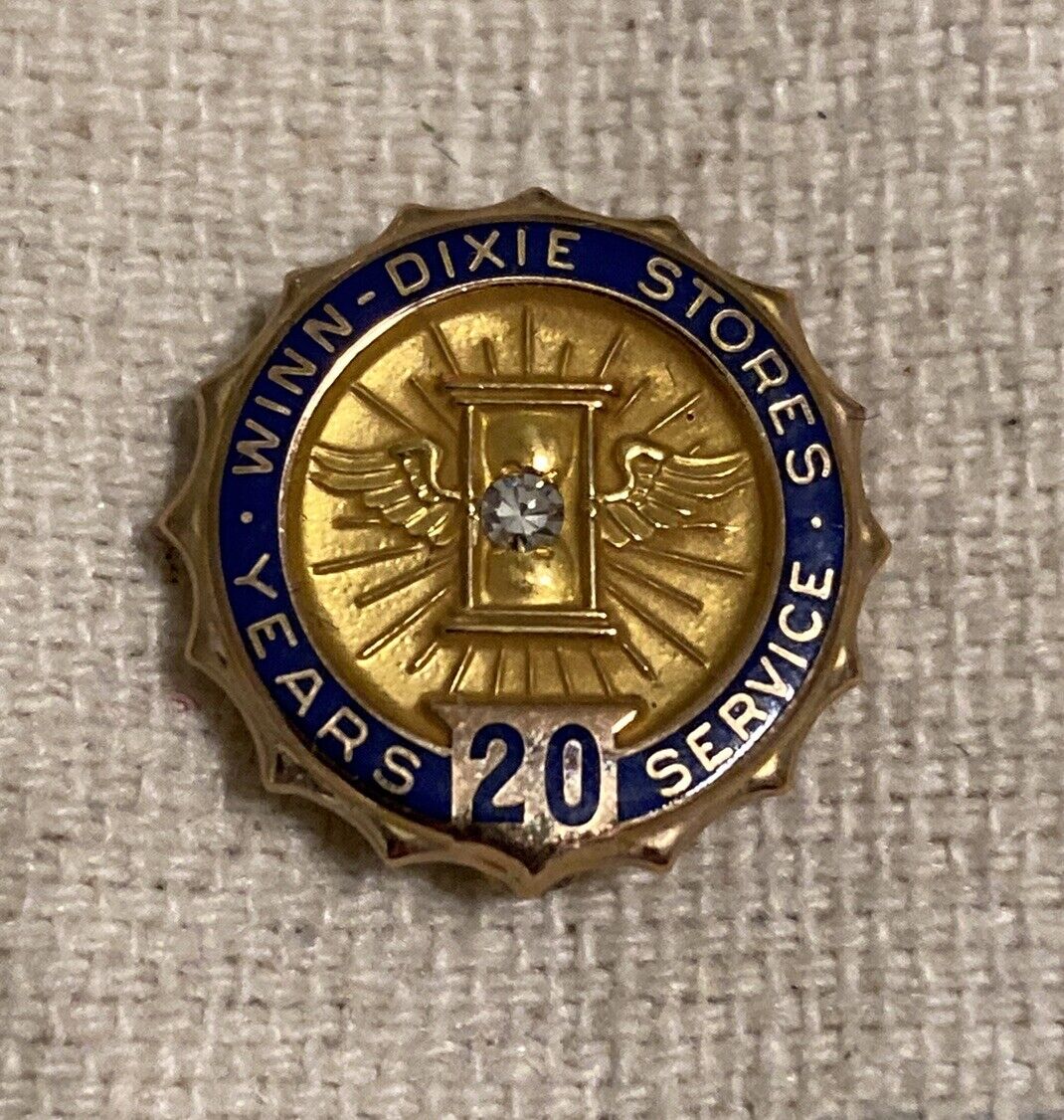 LGB Vintage Winn-Dixie Supermarket Grocery Store 20 Year Service Award Pin
