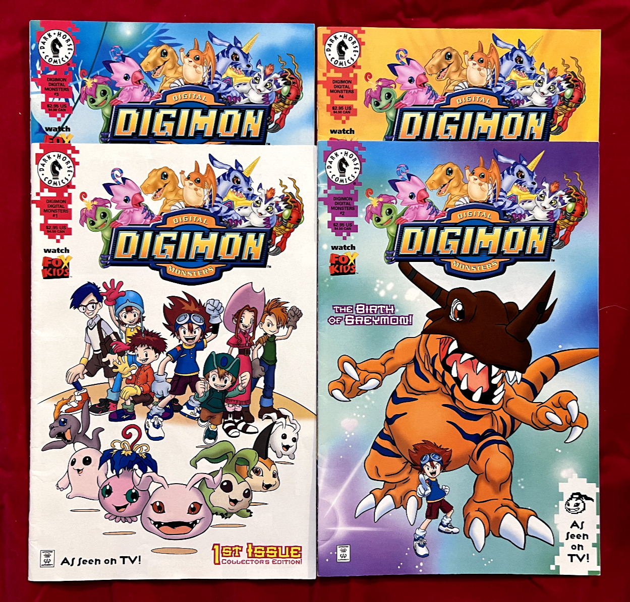 Digimon #1-4 (Dark Horse 2000) 1st US Comic Appearance Awesome Set