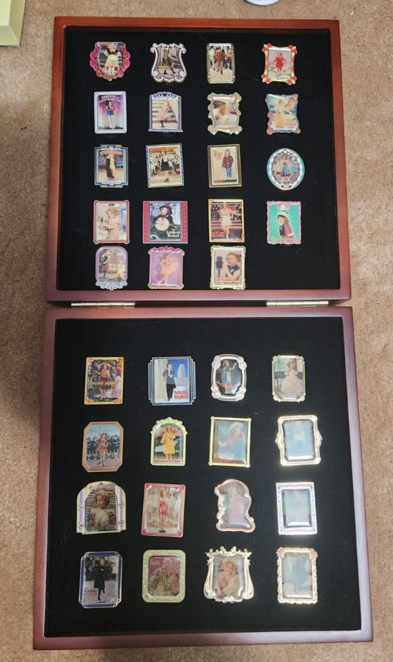 Willabee & Ward Shirley Temple pin set of 35 plus wood case 2008