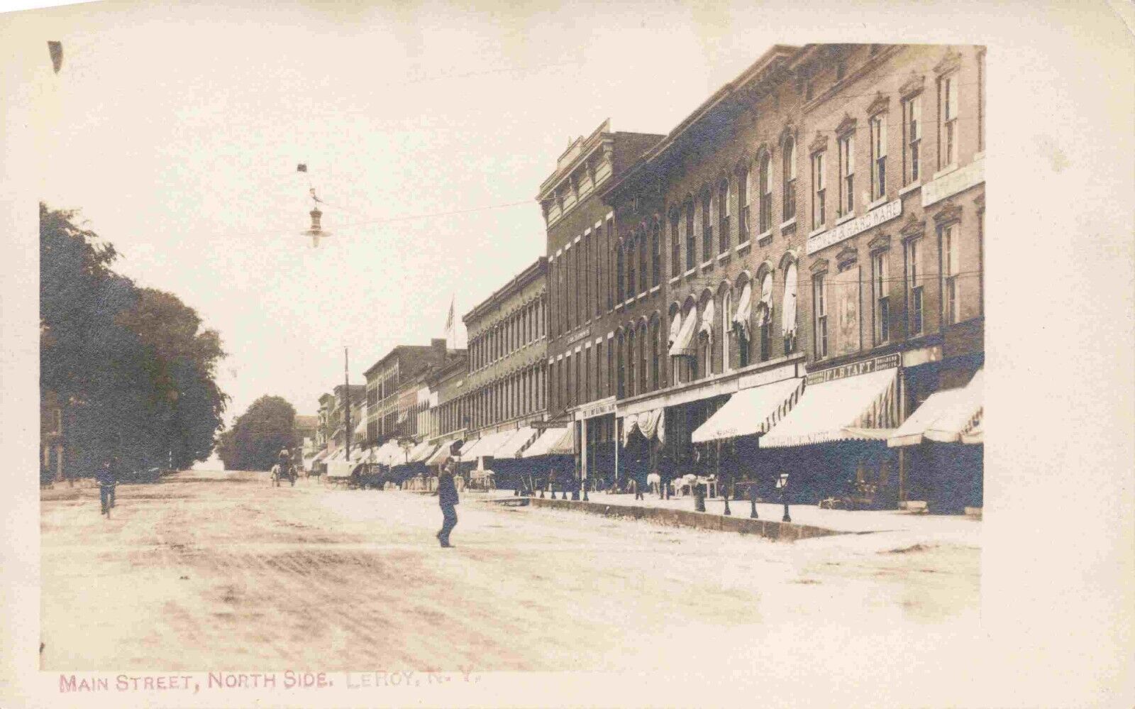 RPPC Leroy Monroe County New York c1906 Main Street Genesee NY Photo Postcard