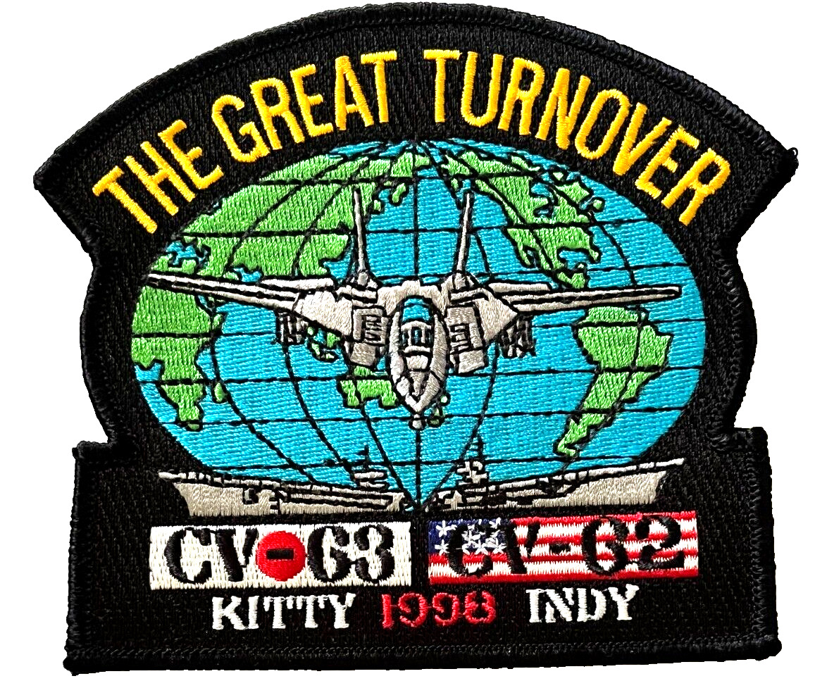 US NAVY USS INDEPENDENCE CV-62 & USS KITTY HAWK CV-63 GREAT TURNOVER PATCH N6