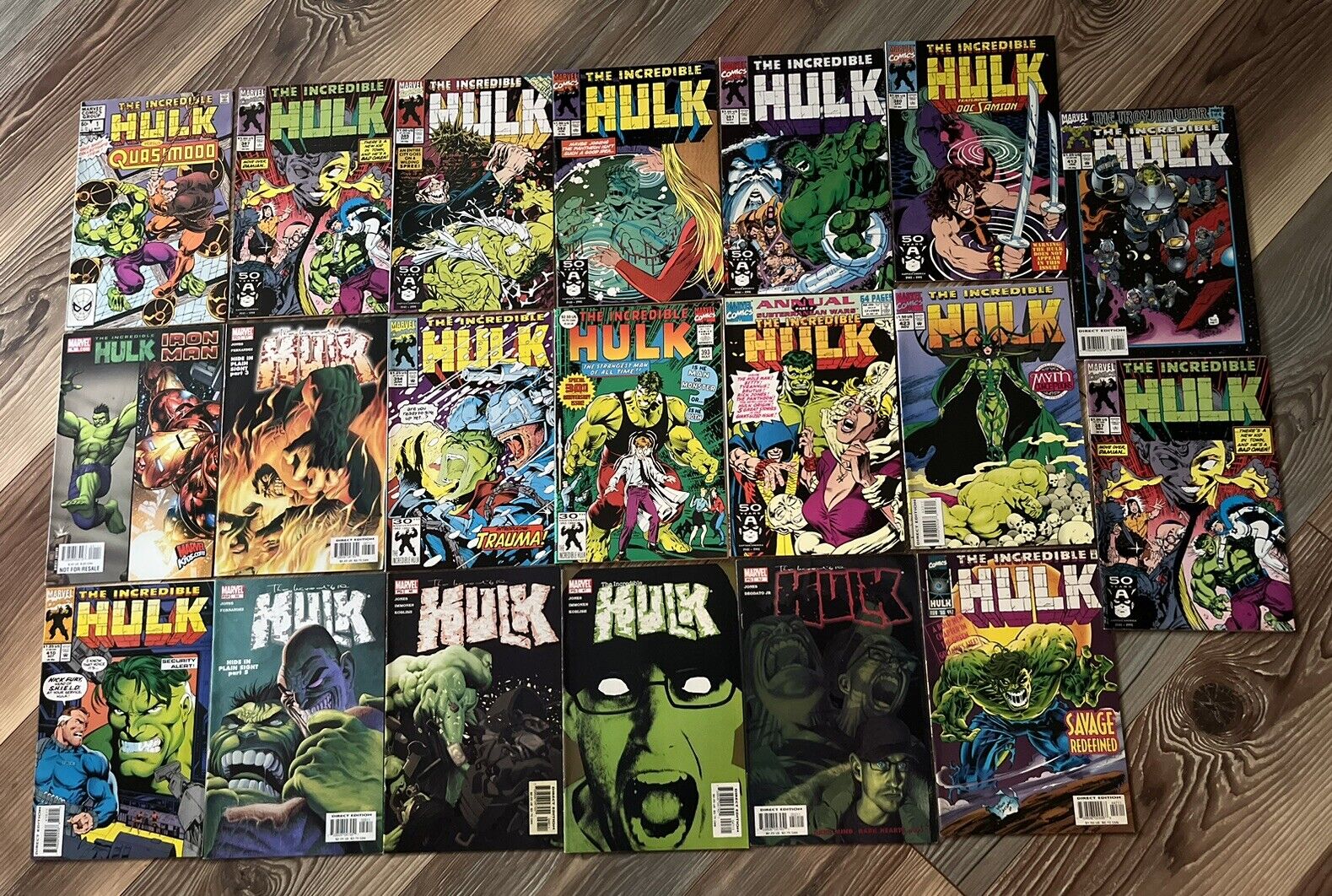 Marvel The Incredible Hulk 20 Comics Comic Book Lot Copper Age 380-387 410 483 +