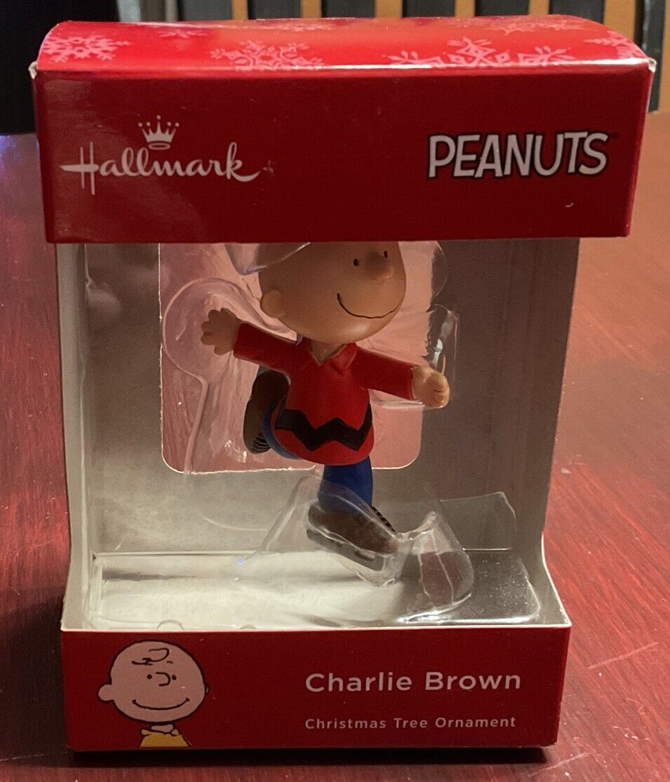 Hallmark Peanuts Christmas Tree Ornament Charlie Brown Ice Skating Holiday