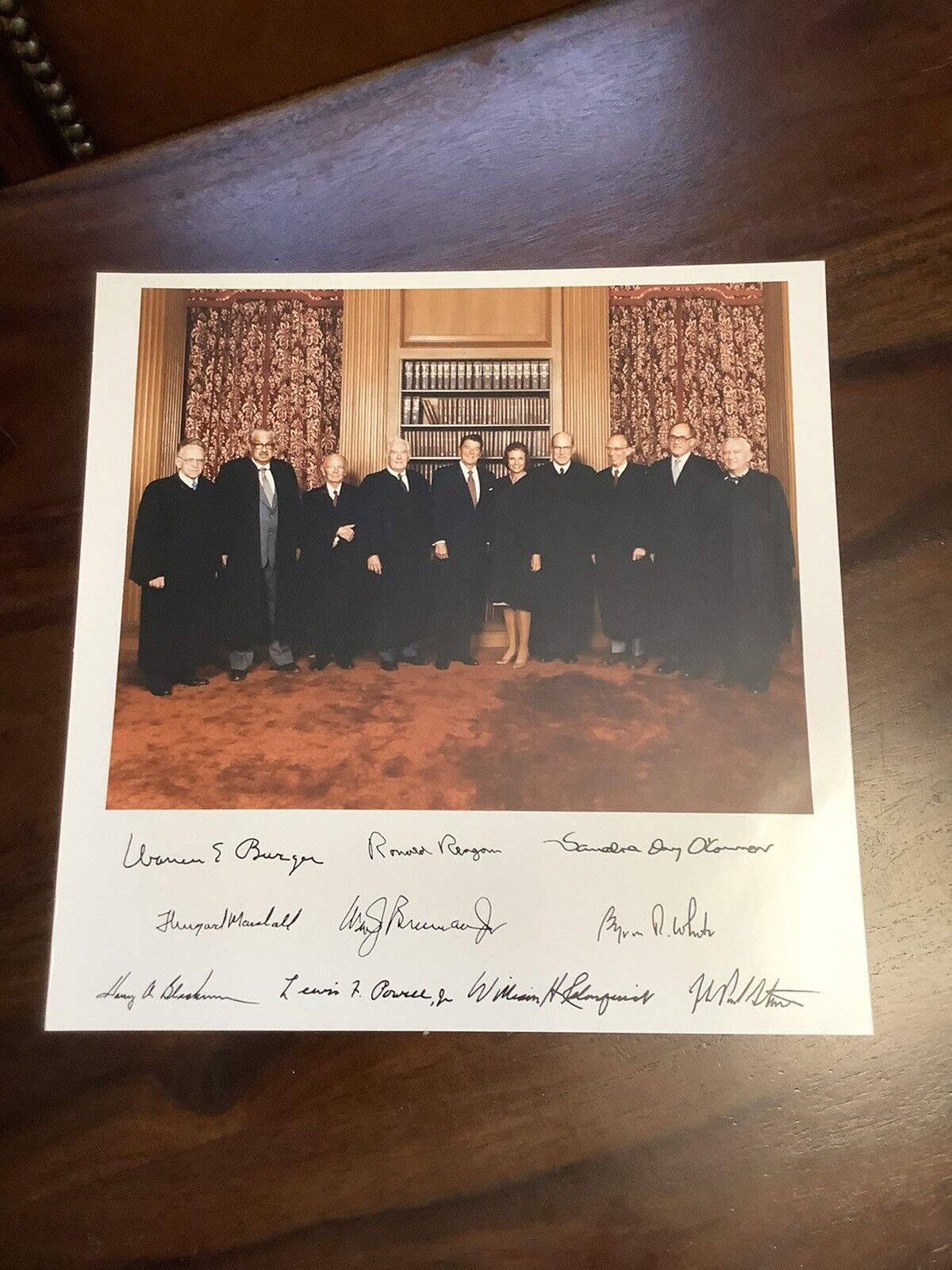 Vintage 1981 Supreme Court With President Ronald Reagan Photo Of The Original