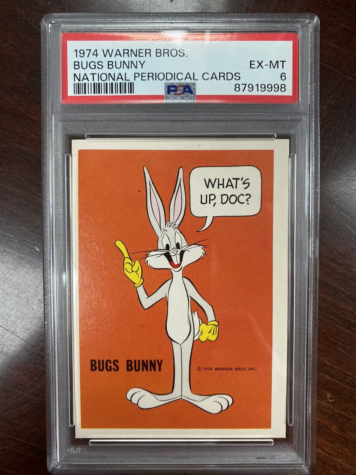 1974 Warner Bros. National Periodical Cards Bugs Bunny PSA 6