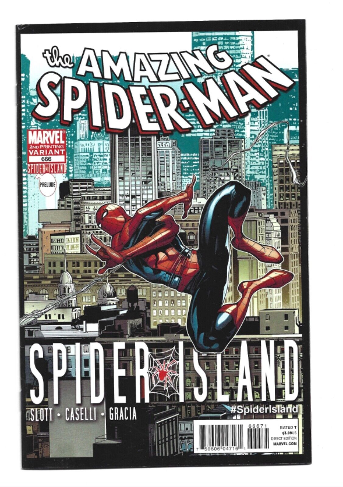 Amazing Spider-man #666, NM- 9.2; Spider Island, 2nd Print