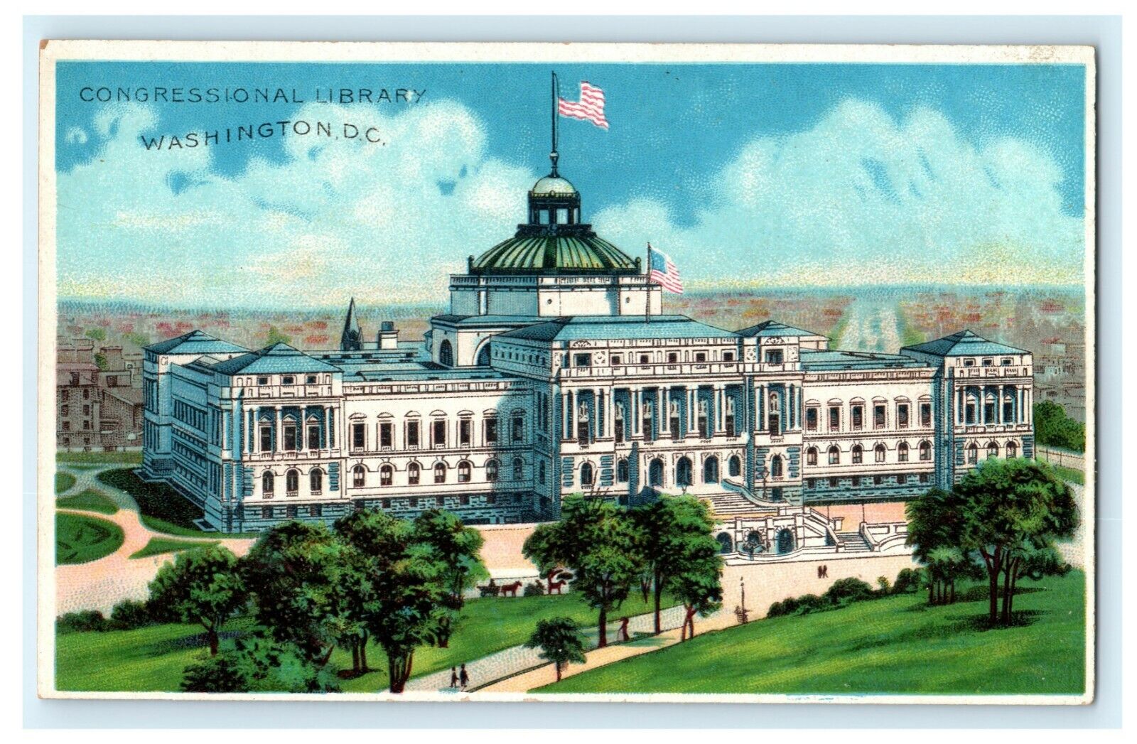 Congressional Library Washington D.C. 1909 Koehler Antique Vintage Postcard