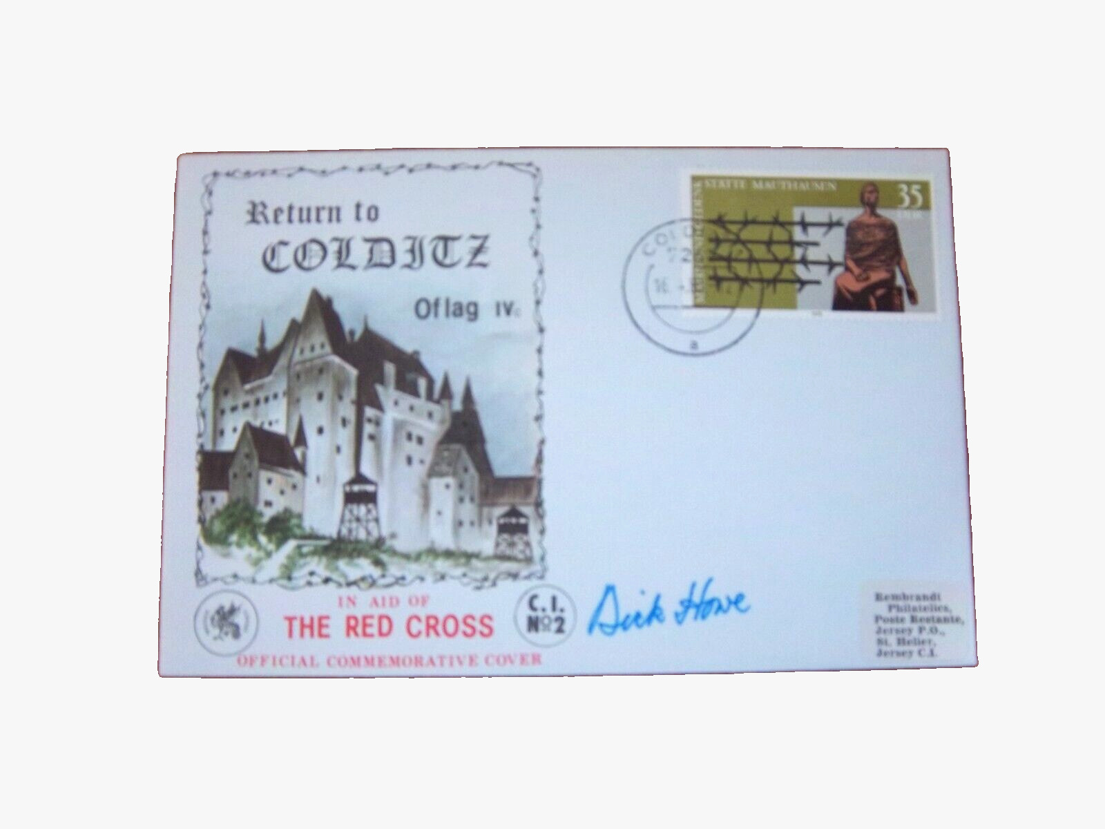 1980 RETURN TO COLDITZ OFLAG 1Vc COVER SIGNED BY MAJOR RICHARD HOWE HOWE MBE,MC