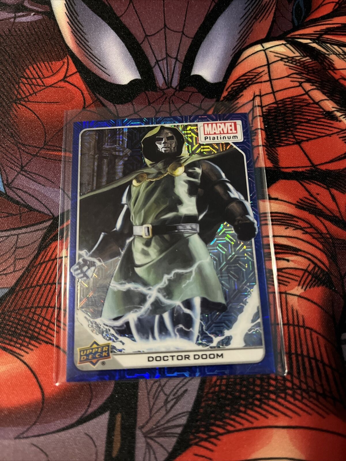 2023 Upper Deck Marvel Platinum #11 Doctor Doom Blue Traxx /499 Parallel Card