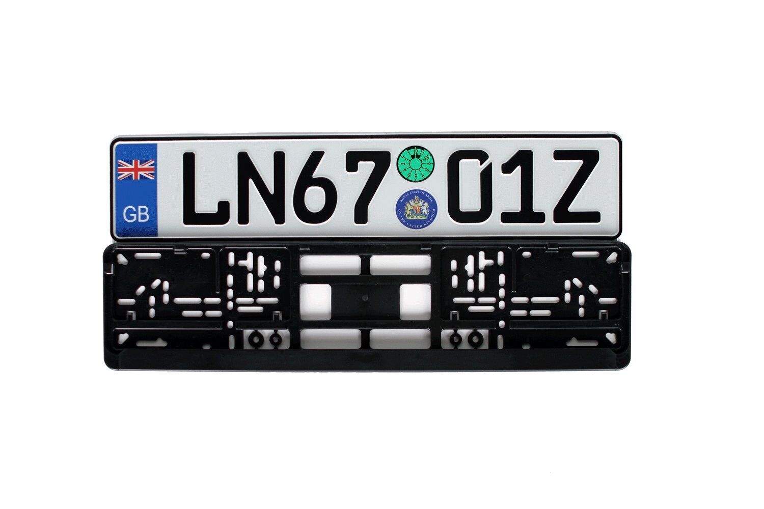 Great Britain Euro Plate Package with Registration Seals - Plate Frame & Screws