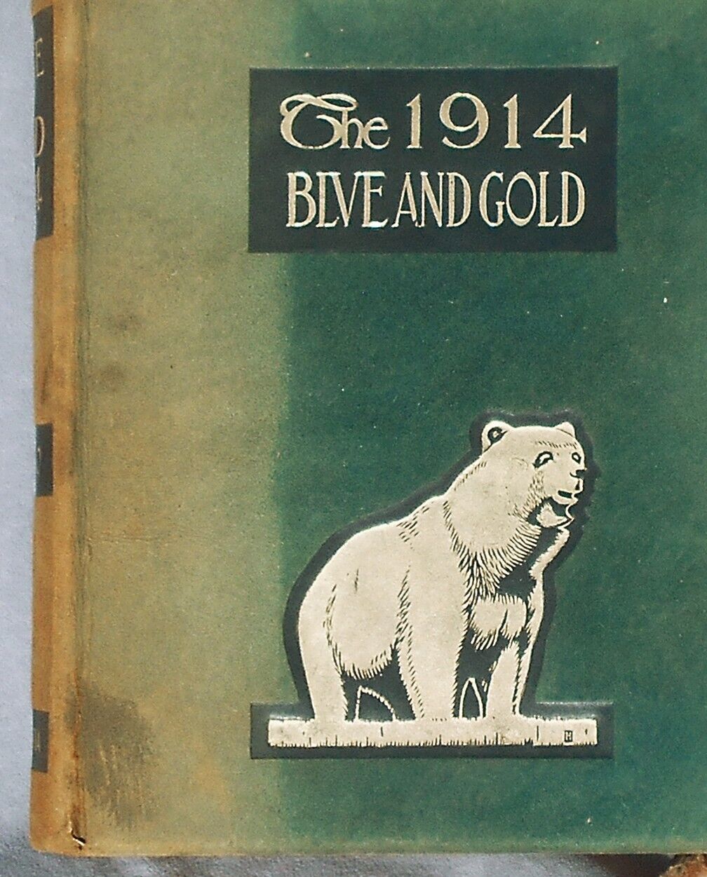 Antique UC BERKELEY California University 1914 Blue & Gold YEAR BOOK Art Nouveau