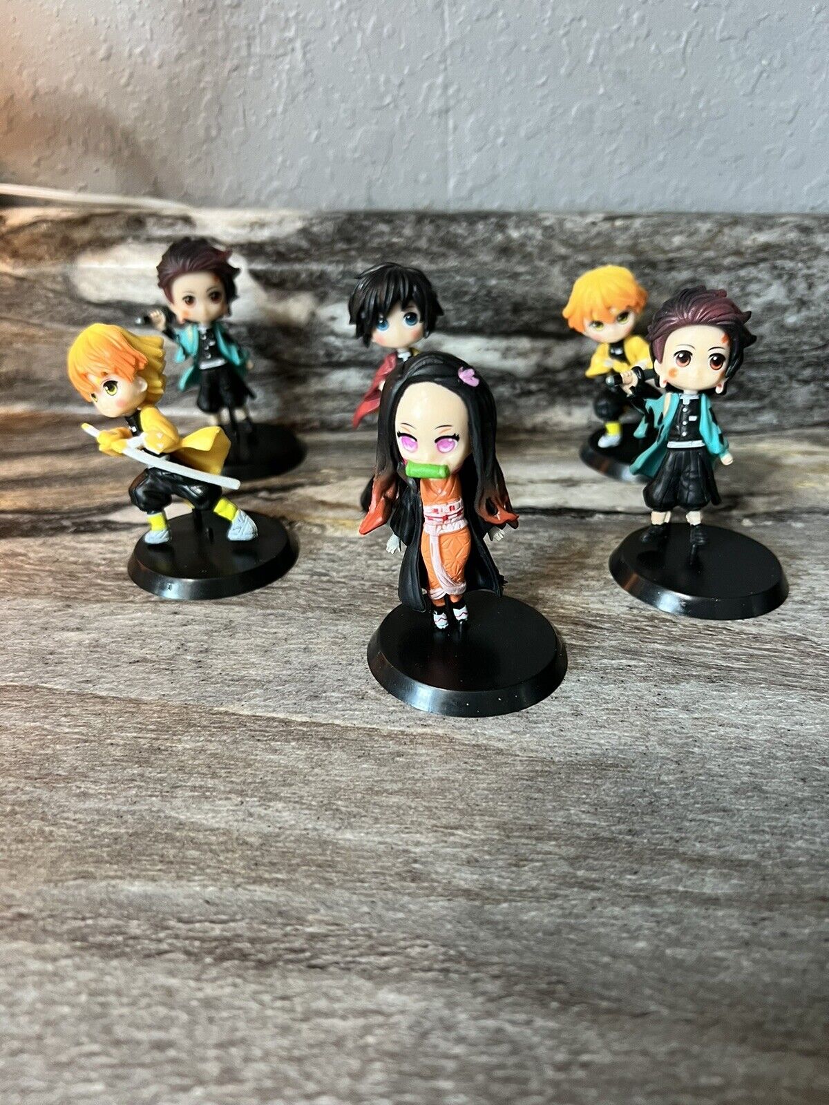 6 Anime Figures With Removable Stands New Without Tags