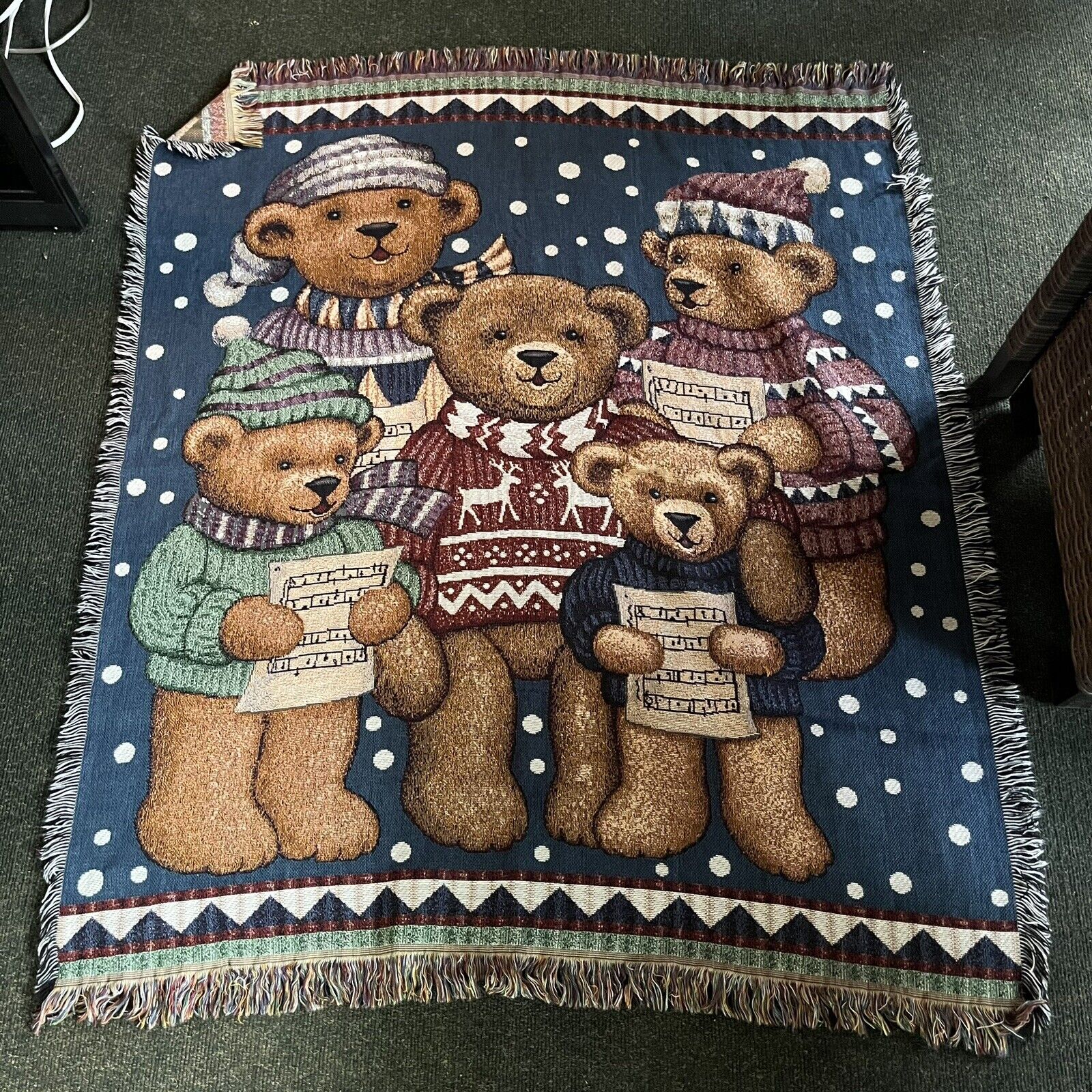 Vintage 2000 Teddy Bear Blanket