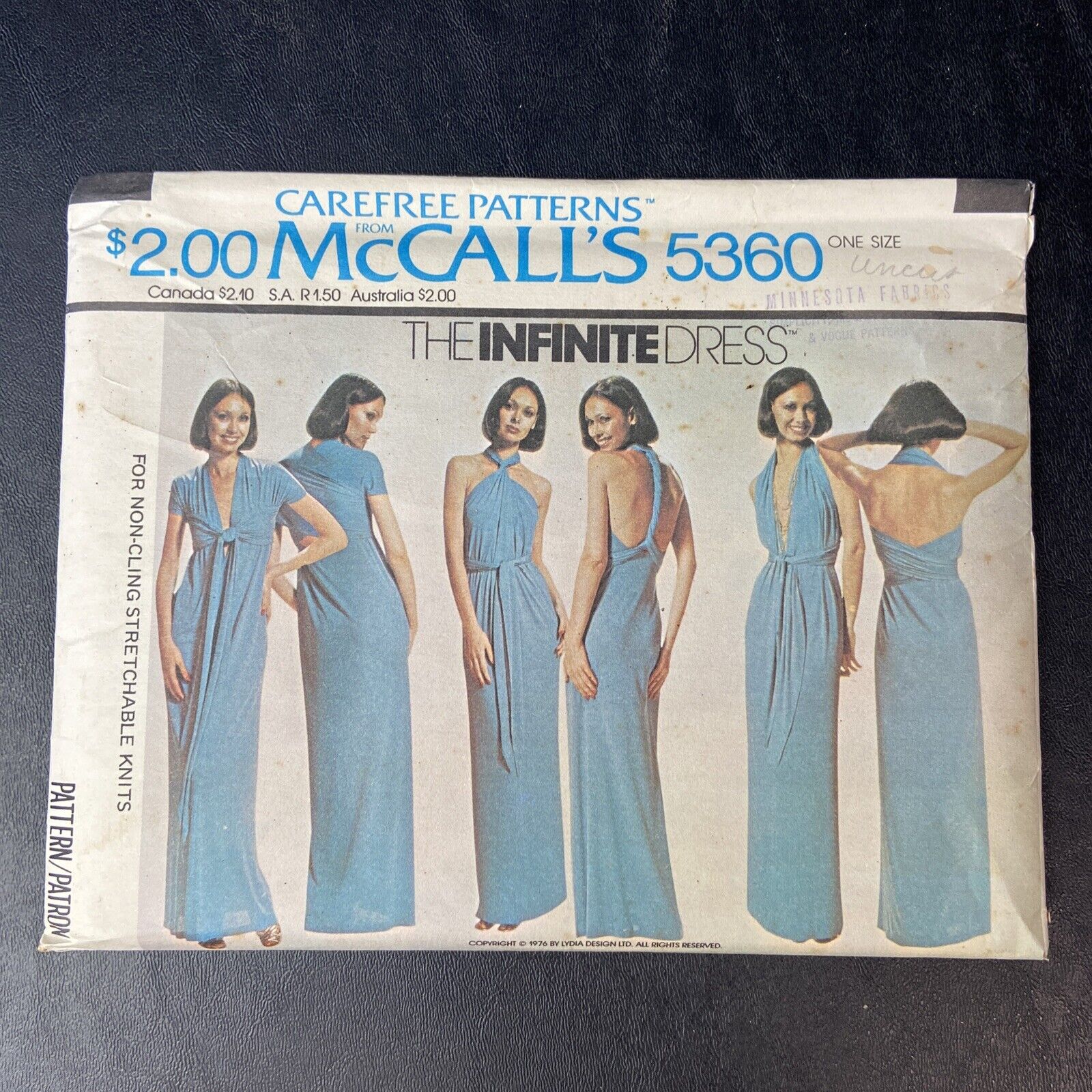 1970's VTG McCall's The Infinite Dress Pattern 5360 Hip 32-38 UNCUT