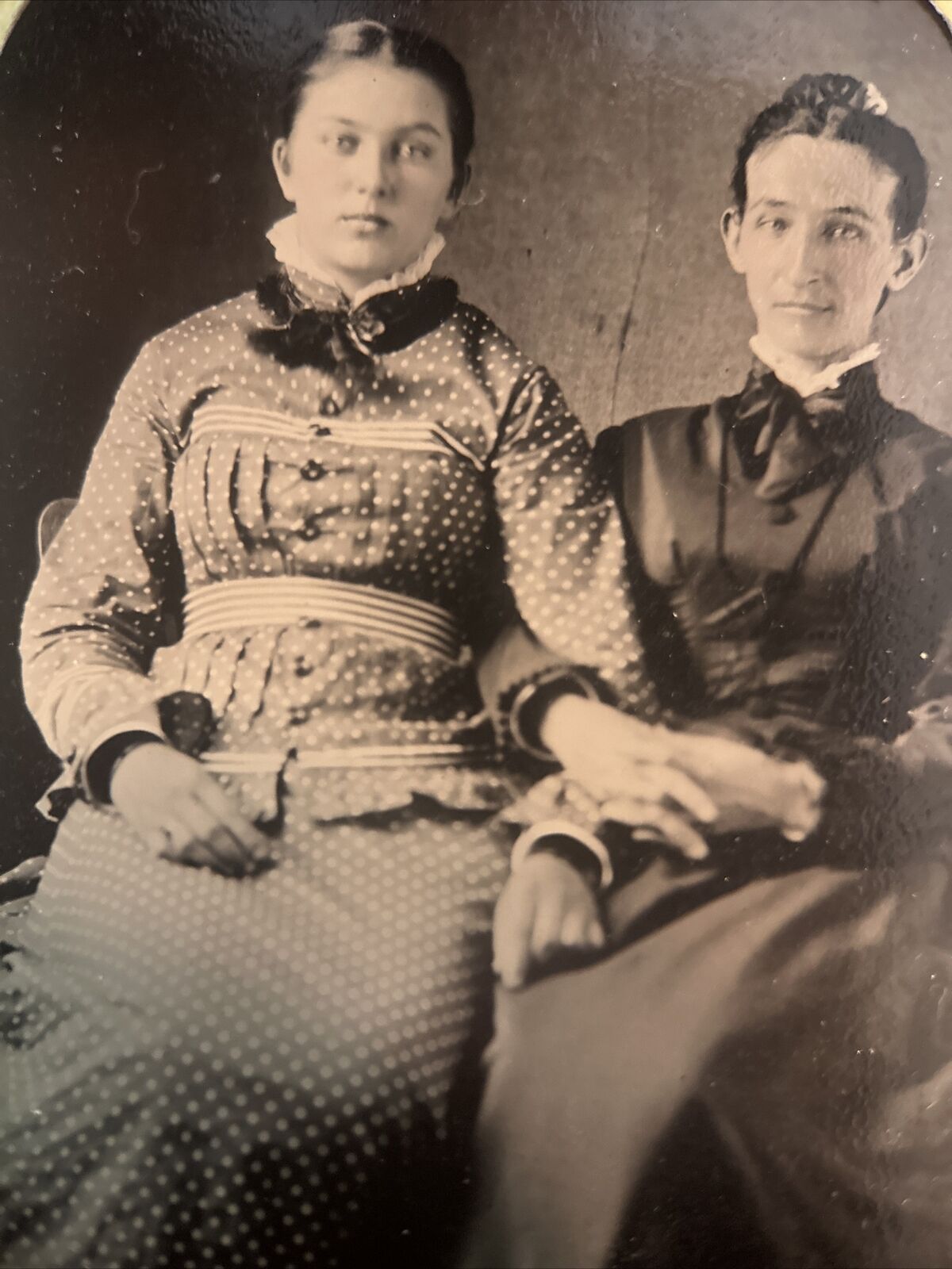 Civil War Era Tintype of Sisters Circa 1860\'s