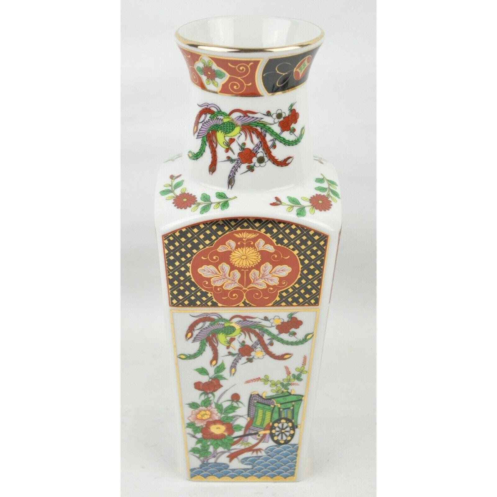 IMARI Japanese Square Vase Expressly Produced For Heritage Mint, LTD 10\'\' Tall