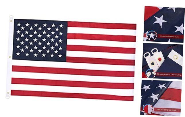 American Flag 6x10 Ft Outdoor, 6x10 Ft American Flag, 210D 6 by 10 Foot