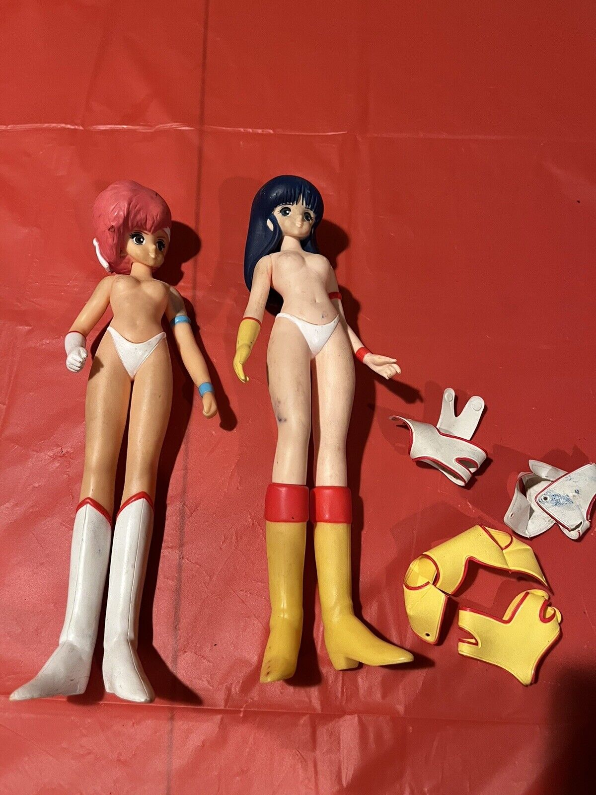 Bandai Dirty Pair Anime Vinyl Figures  10” 1985 Rare Japanese