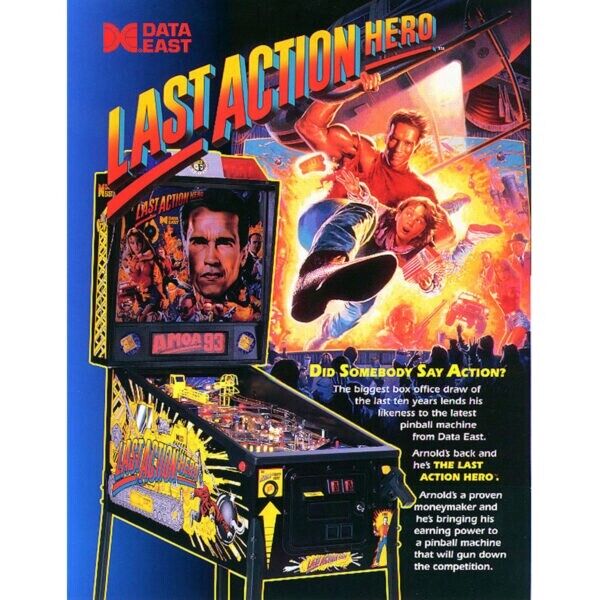 DATA EAST -LAST ACTION HERO- PINBALL MACHINE 1993 - ARNOLD \