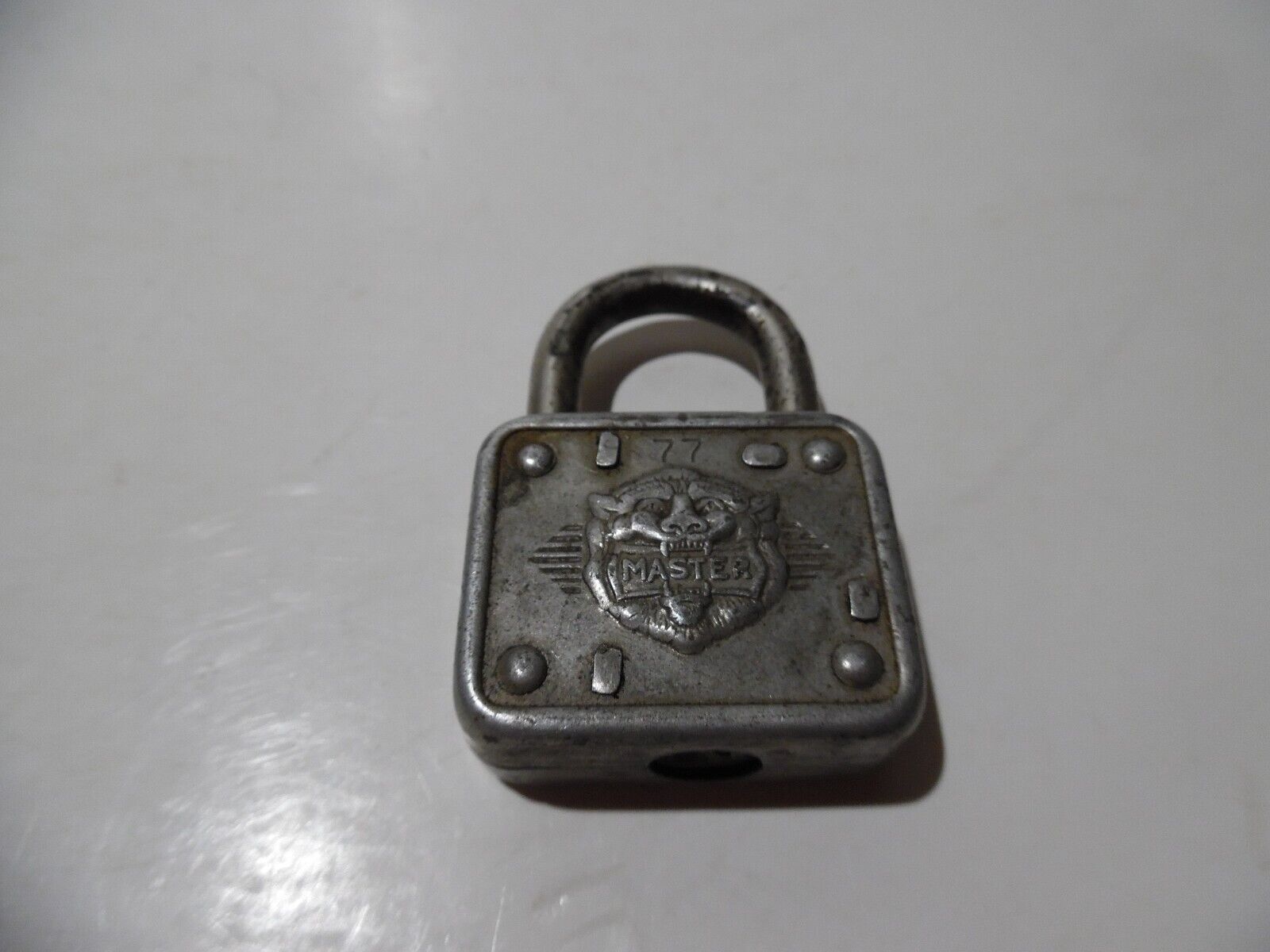 Vintage Master Lock Co #77 Lion Head Padlock NO KEYS
