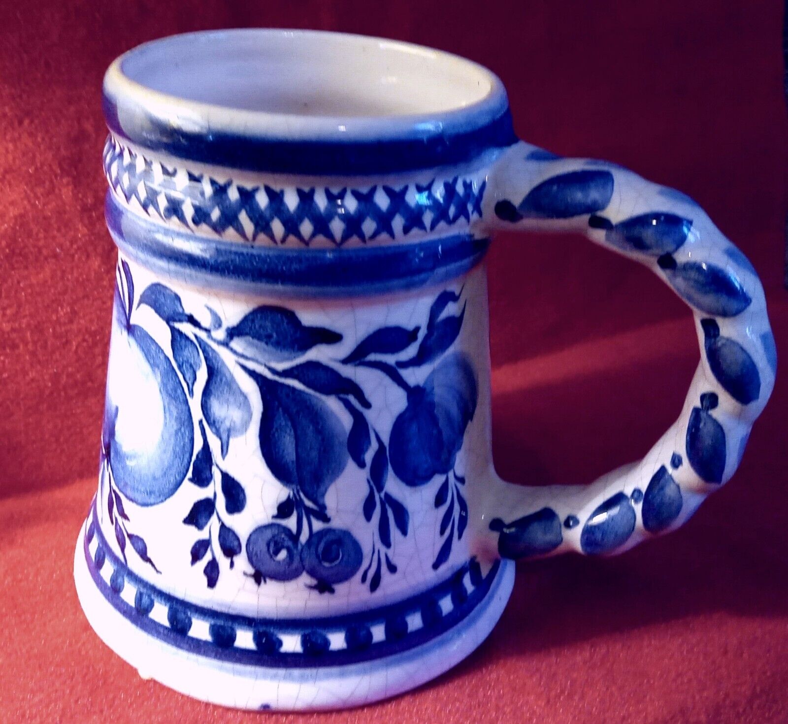 One Beautiful Hand Painted Coffee Cup -  Clean & Pristine