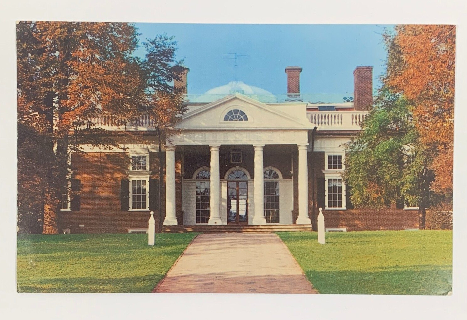The East Front Monticello Home of Thomas Jefferson Charlottesville VA Postcard