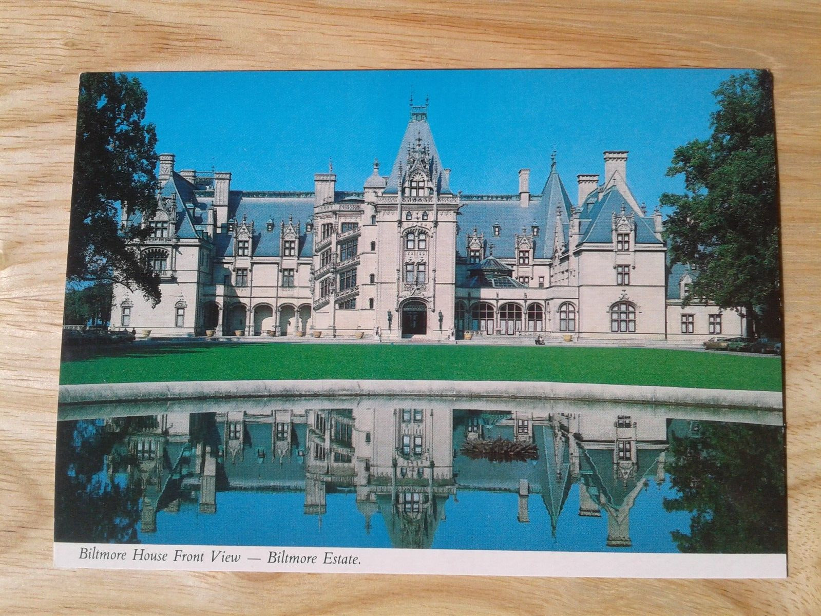 Biltmore Estate Postcard Front View of House Asheville NC 1983