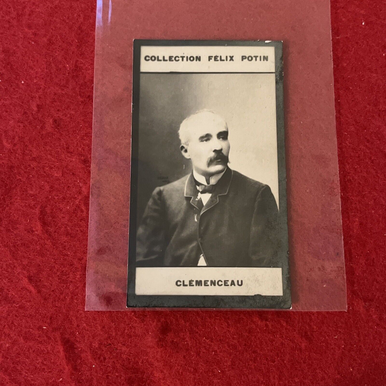 1902 Felix Potin GEORGES CLEMENCEAU Tobacco Card No# Blank Back VG-EX Condition