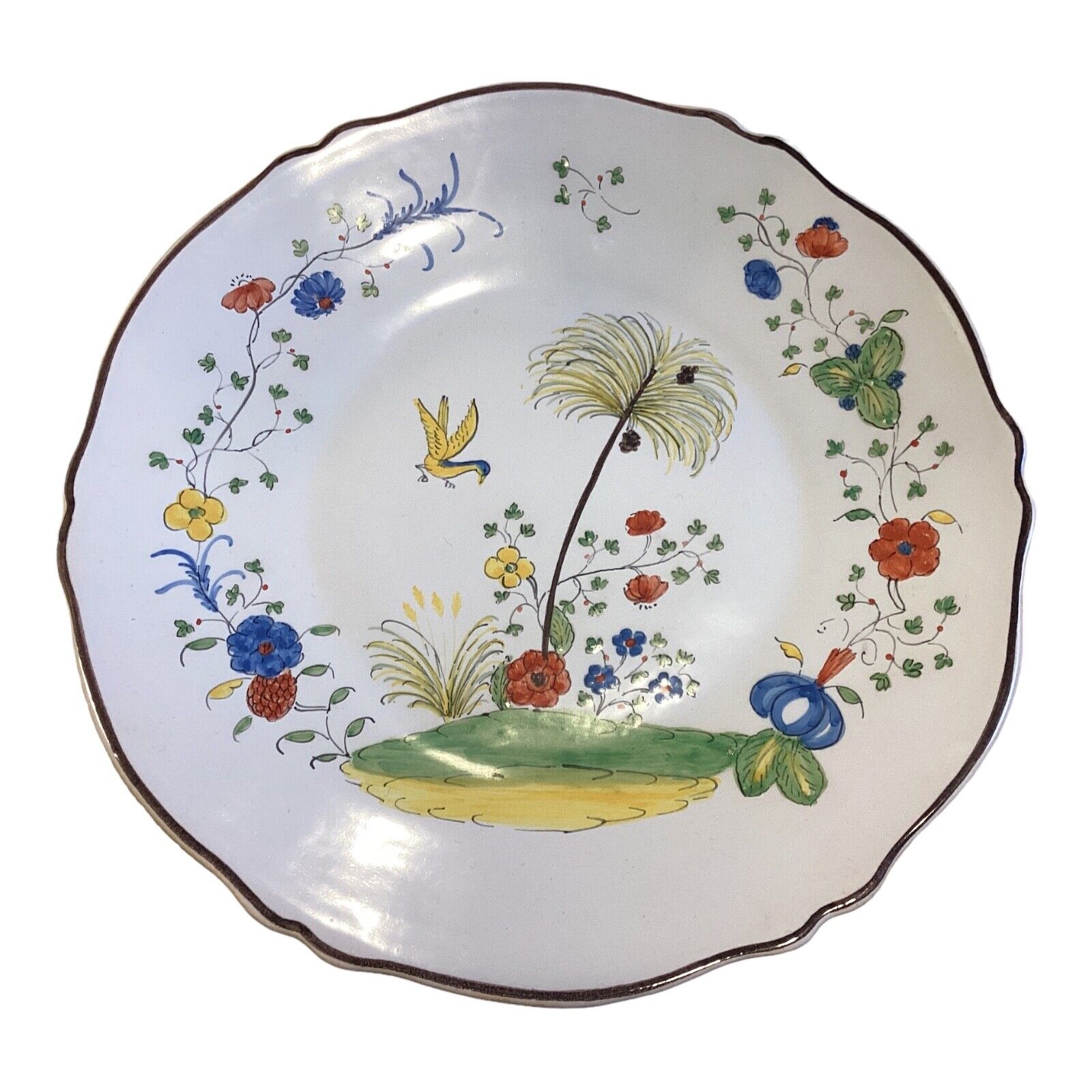 Faiencerie d'Art de Malicorne, French Provence Pottery - White Dinner Plate