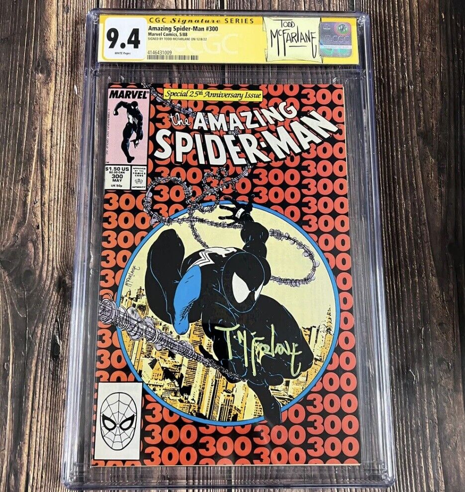 Amazing Spider-Man #300 CGC 9.4 Marvel 1988 Signed by Todd McFarlane 1st Venom