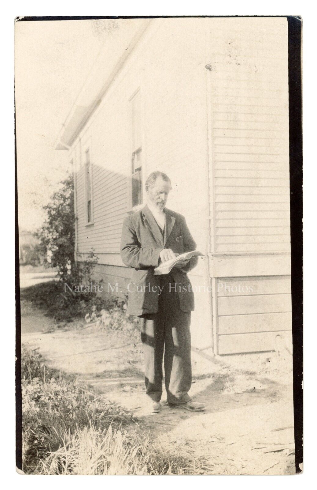 1910s Western Evangelist w/ Bible Santa Rosa California RPPC Photo