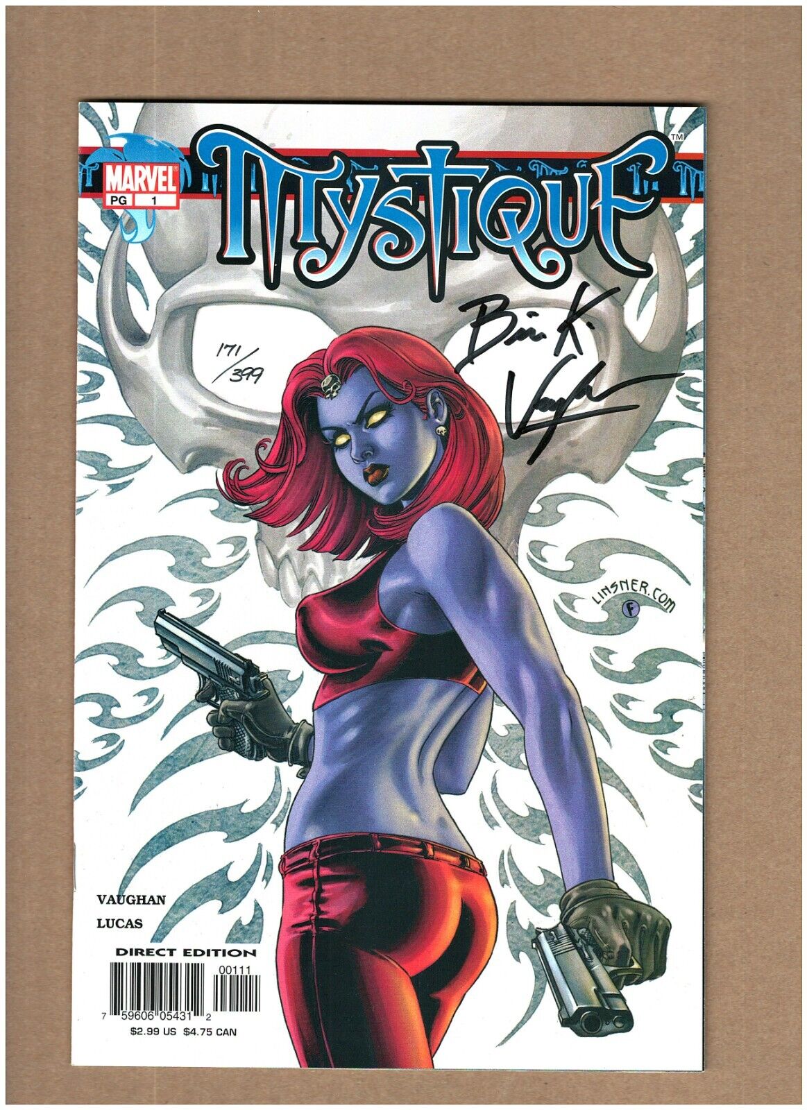 Mystique #1 Marvel 2003 Dynamic Forces Signed 171/399 Brian Vaughan NM- 9.2