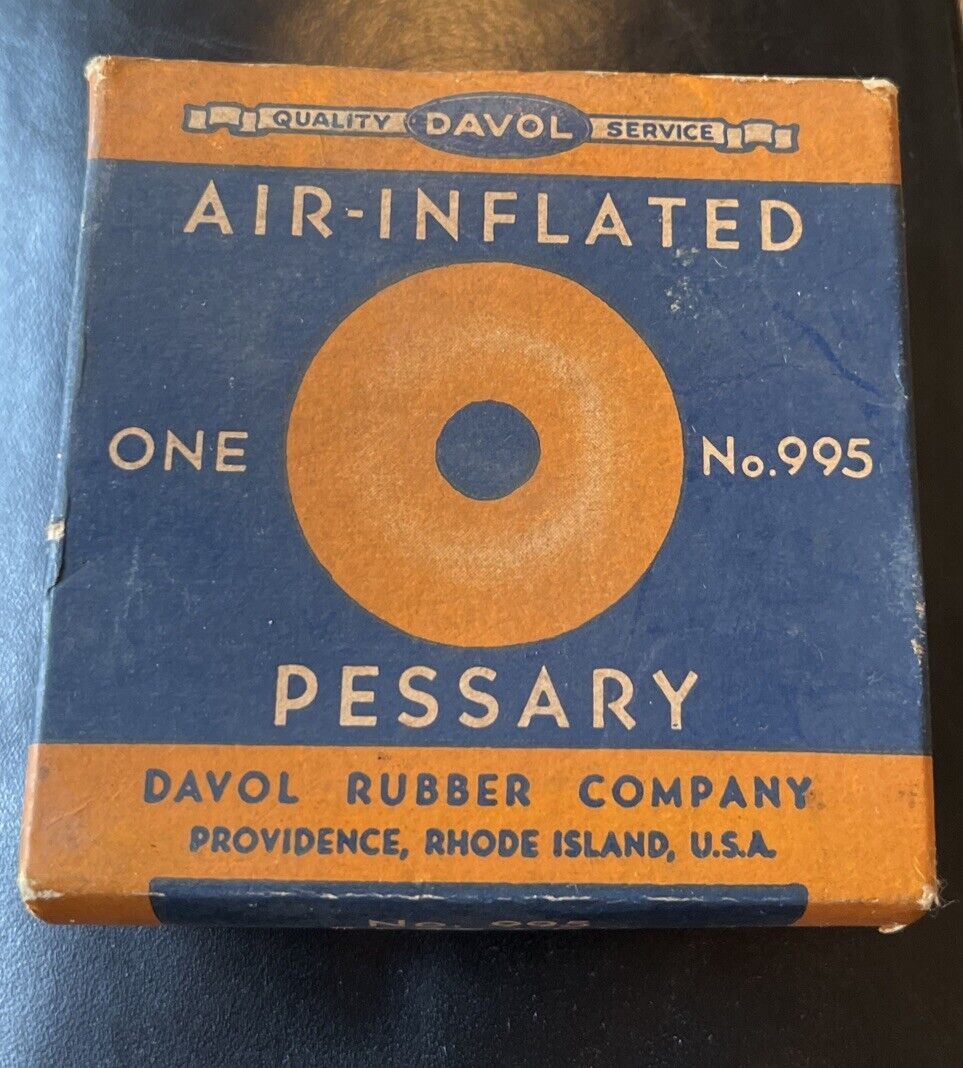 Vintage Davol English Air - Inflated Pessary No.995  in Original Box Insert