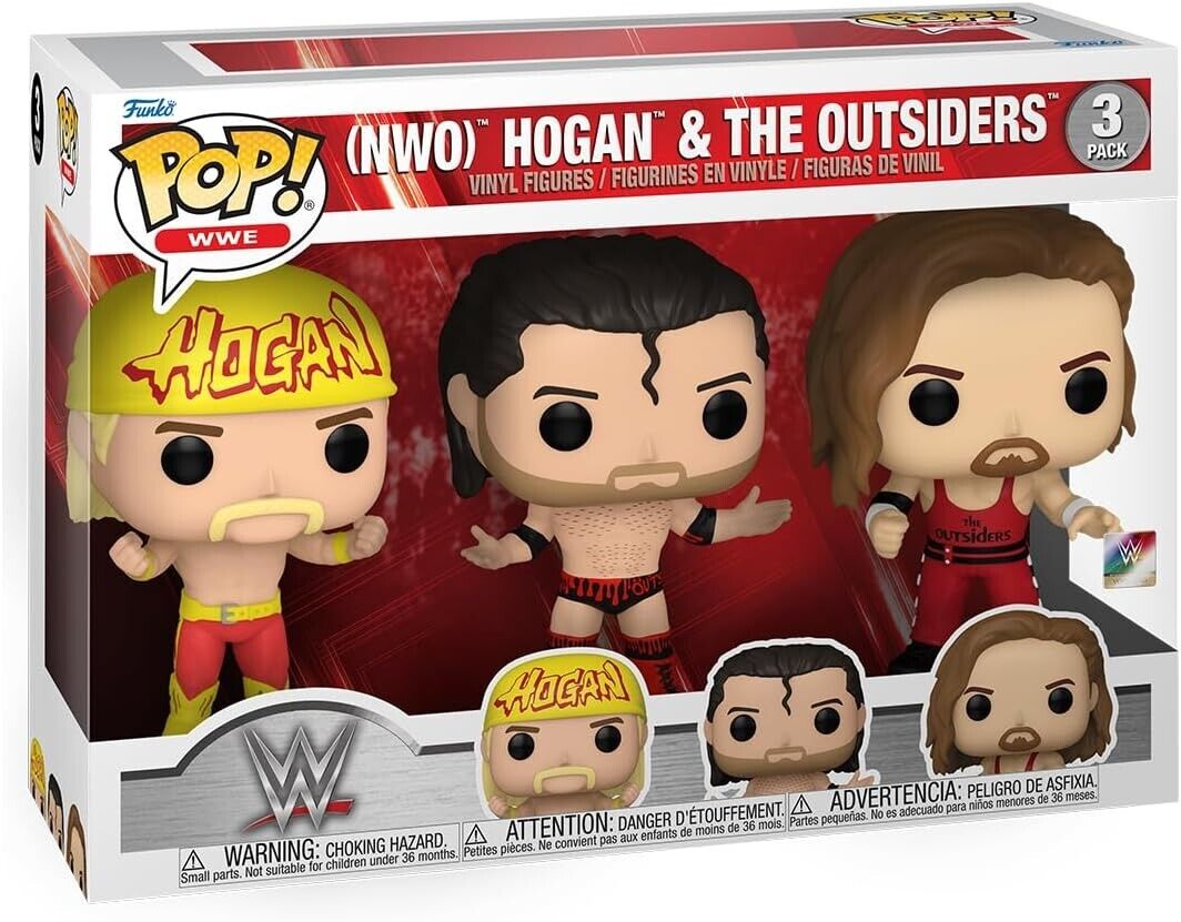 Funko Pop WWE NWO New World Order Hullk Hogan Scott Kevin Nash Figures (3-Pack)