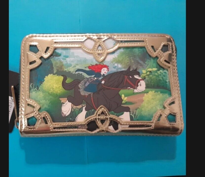 NEW WITH TAGS  Loungefly Disney Brave Merida & Angus Faux Leather Wallet