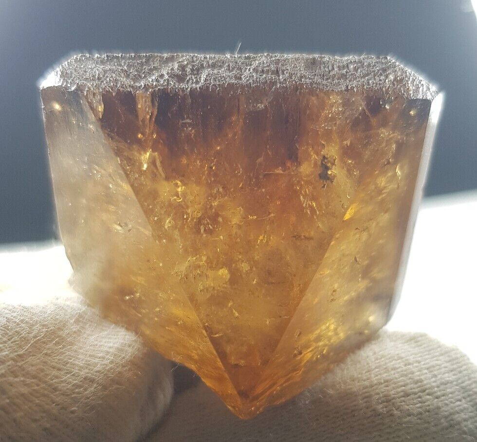Huge Size 240 Carat Honey Topaz Transparent Crystal Rough Stone Pakistan Heated