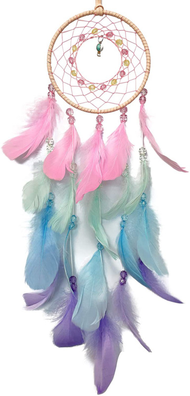 LED Dream Catcher Wall Decor Large Dream Catchers with Colorful Feathers Boho